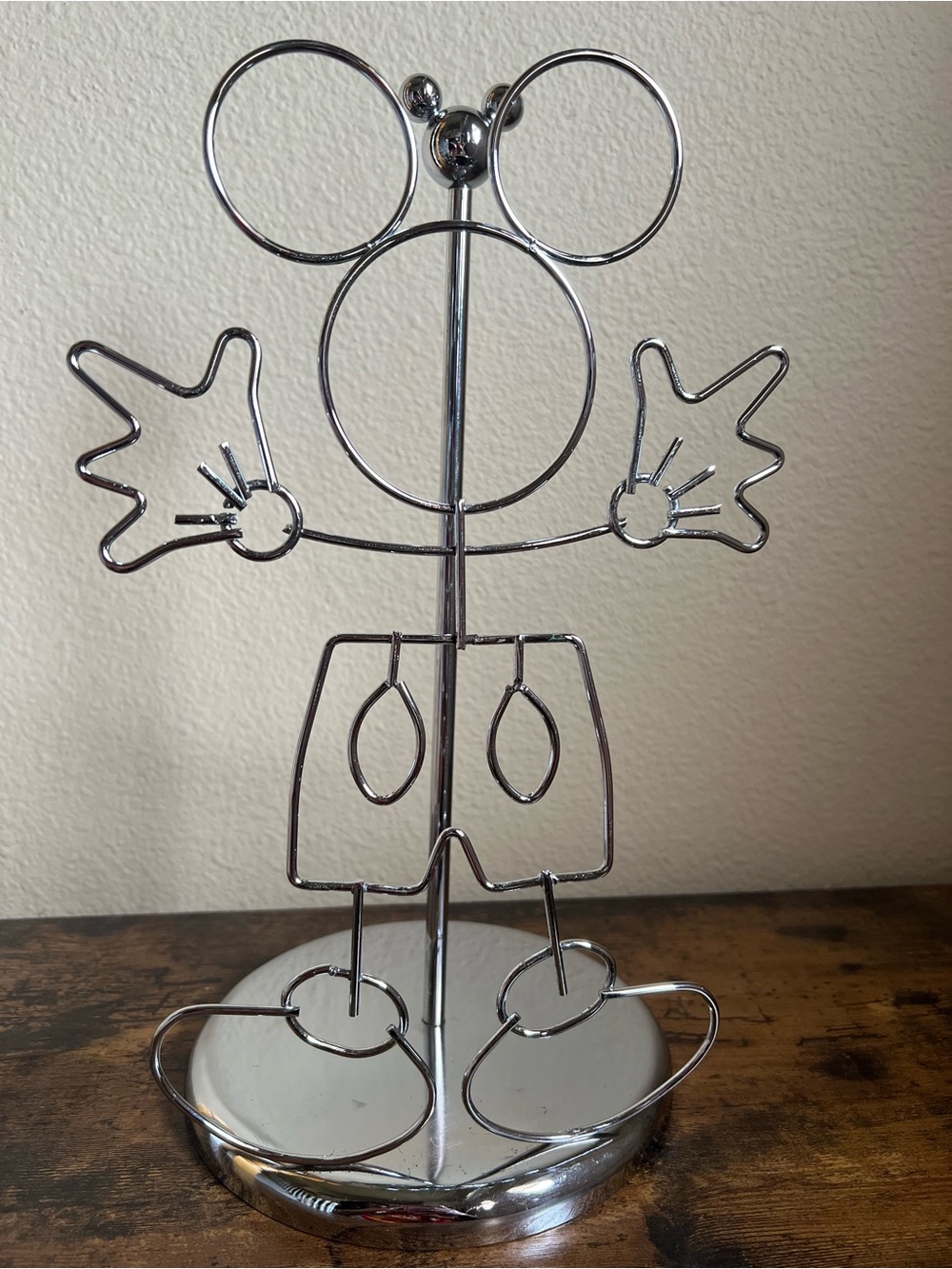 Disney Mickey Mouse Metal Wire Paper Towel Holder
